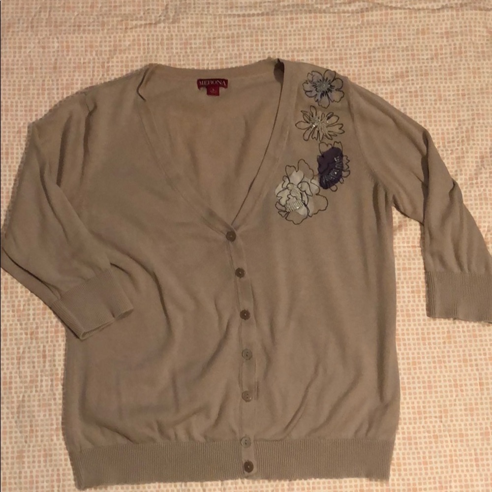 Merona Cardigan with Appliqué